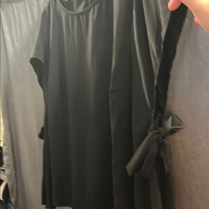 Eloquii black blouse flutter sleeve open at upper arm long sleeve EUC 18W